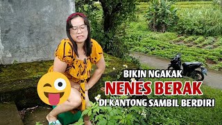 Lucu parah... Pas nenes pulang belanja.. B3r4k di kantong sambil berdiri... Bikin ngakak