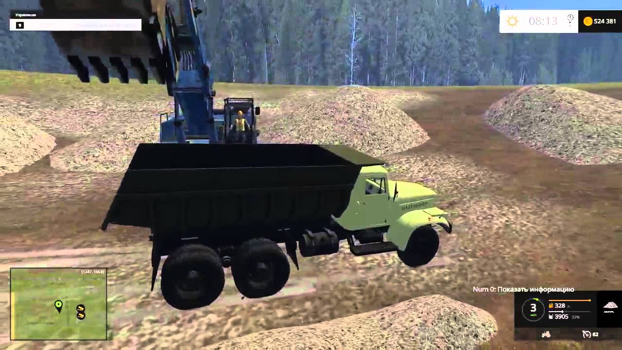 Farming Simulator 15 Где Брать Гравий И Песок На Балдейкино Для.