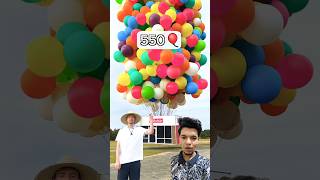 505 balloon flying the house 