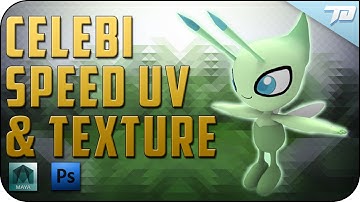 Low Poly Celebi Speed Texture and UV | Maya + Photoshop