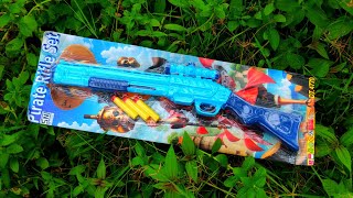 Unboxing Mainan Tembak Plastik Shotgun Peluru Busa, Ak-47, M-16, Nerf, Glock Pistol, Sniper Rifle