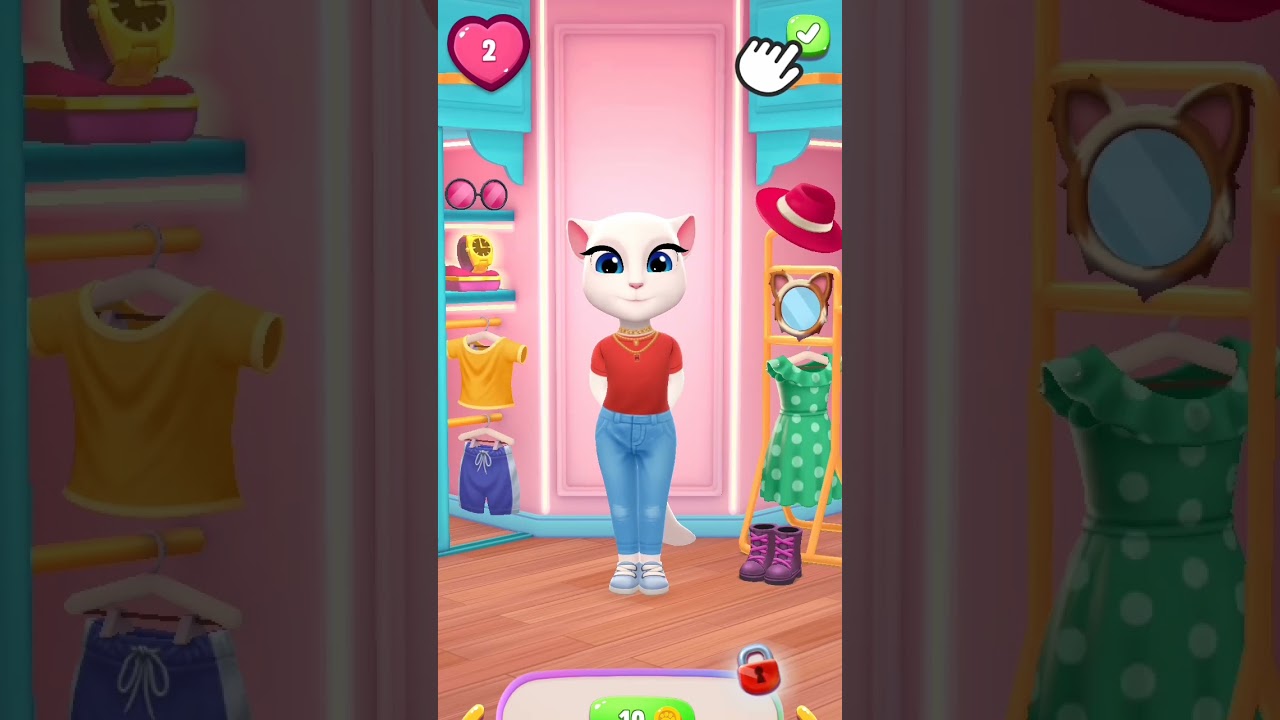 ⁣صديقتي أنجيلا المتكلمة my talking angela 2#Shorts #angela #funny #prank #comedy #games #اشتراك_ب