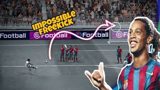 RONALDINHO INSANE FREE-KICK & CURL | PES MOBILE 2021 #shorts