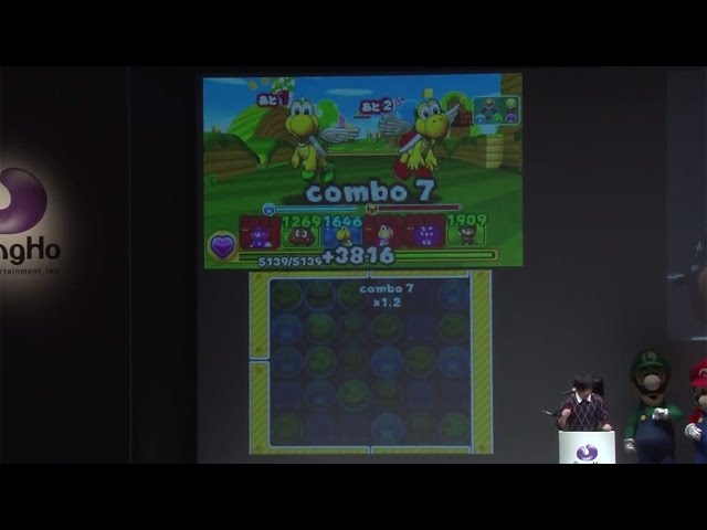 Playing the Mario Version of Puzzle & Dragons! Even the Sound