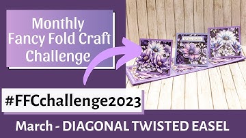 SUPER EASY TWISTED EASEL CARD #ffcchallenge2023  Purple World Collection