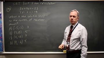 SAT Test 1: Basic systems of equations - question #3-9