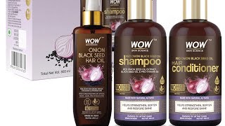 WOW Onion Black Seed Hair Shampoo | Oil | Conditioner Unboxing viral