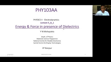 YNM 5 B 1 Dielectrics: Energy, Force