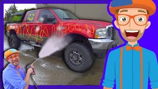 blippi car wash truck videos for children