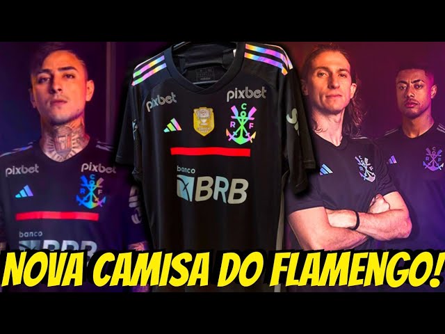 Camisa Pré-Jogo Flamengo 2022 2023 Feminina Modelo Torcedor Fan Preta