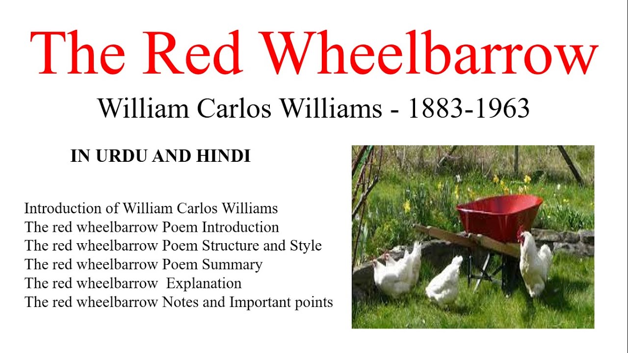 the red wheelbarrow poem analysis