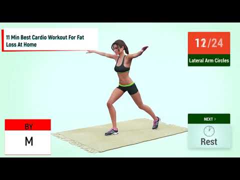11 Min Best Cardio Workout For Fat Loss At Home/11 წუთი საუკეთესო კარდიო ვარჯიში ცხიმების დასაწვავ