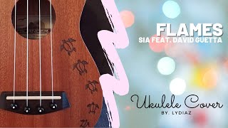 Video thumbnail of "Flames - SIA feat. David Guetta (LydiaZ Ukulele Cover)"