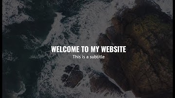 How to code an HTML5 Background Video Hero Banner - Fully Responsive (2020)