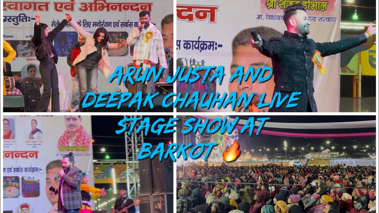 Arun Justa and Deepak Chauhan Live Stage show at Barkot 🔥|Rawain Mela |Rocking Uttarakhand Official