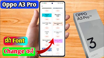 how to change font style in oppo a3 pro | oppo a3 pro font style change