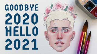 Goodbye 2020! My plans for 2021 + HANDMADE WATERCOLOUR SHOWCASE