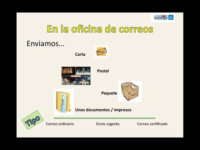 At the post office-vocabulary in Spanish - YouTube