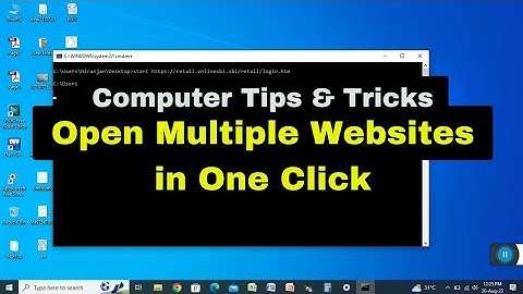 Open Multiple Websites in One Click - Computer Tips & Tricks