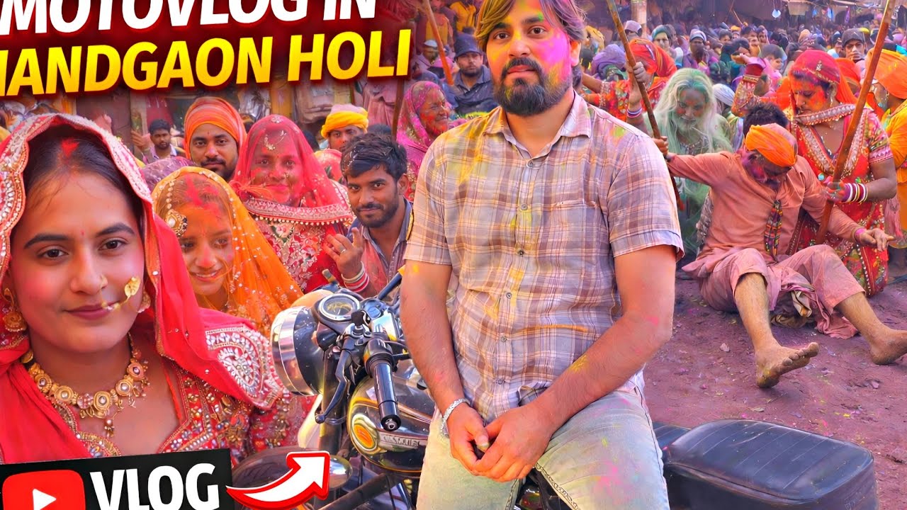 Nandgaon Holi Moto vlog | First time Moto vlogging in Nandgaon | Ravi Tewatia 