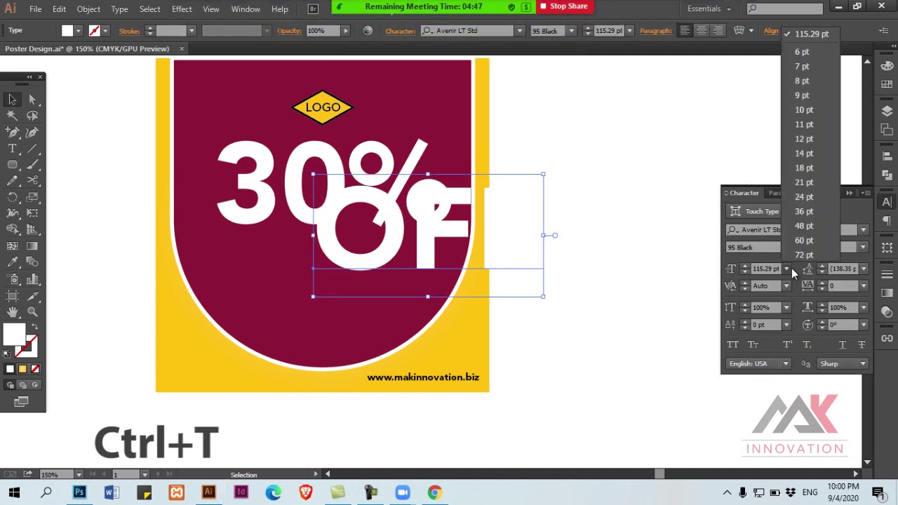 Adobe Illustrator Tutorial for Beginner Poster Design 03 - YouTube