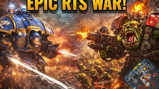 "WARHAMMER 40K Ultramarines Space Marines Vs Aliens Orks MASSIVE BATTLE Gameplay!"