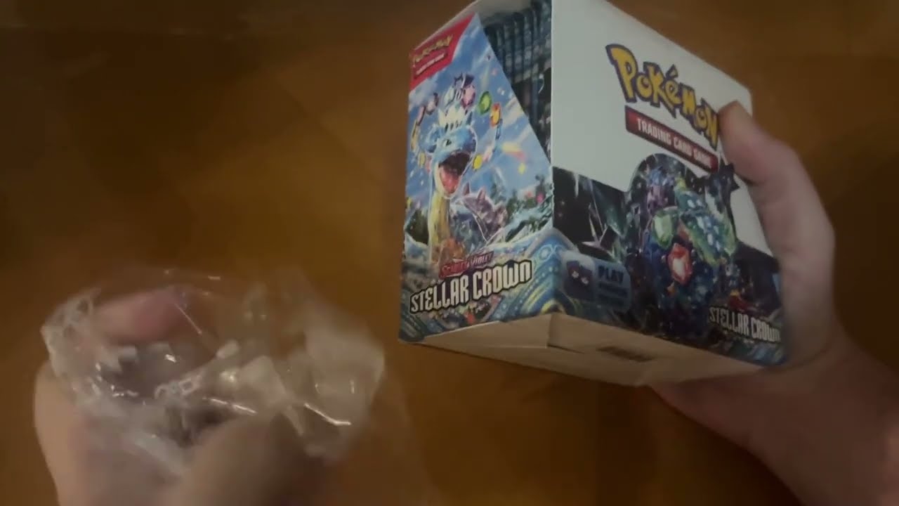 ASMR Pokémon TCG Stellar Crown Booster Box Whispered Unboxing
