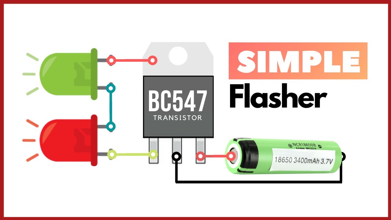 Simple Dual LED flasher Circuit - YouTube