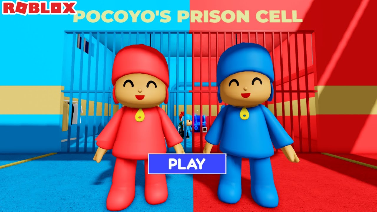 NEW! RED POCOYO VS POCOYO PRISON RUN! (Obby) ROBLOX