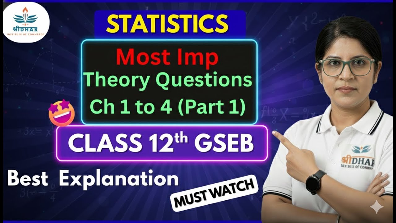 Most Important Statistics Theory Questions | Statistics Section B 10 ...