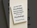 UGC NET Psychology Previous Year Questions | PYQ with Answers &amp; Explanations