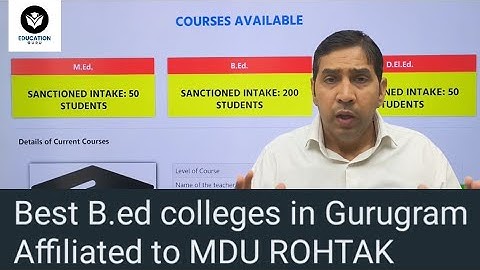 Best b.ed Government Colleges in Gurugram affiliated to MDU Rohtak! Deen Dayal rustagi b.ed college