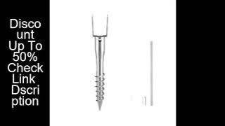 SucceBuy No Dig Ground Anchor 1Pcs 3.94 x 2.76 x 27.56 in DIY Screw in Post Stake Includes 6 Lag Bol