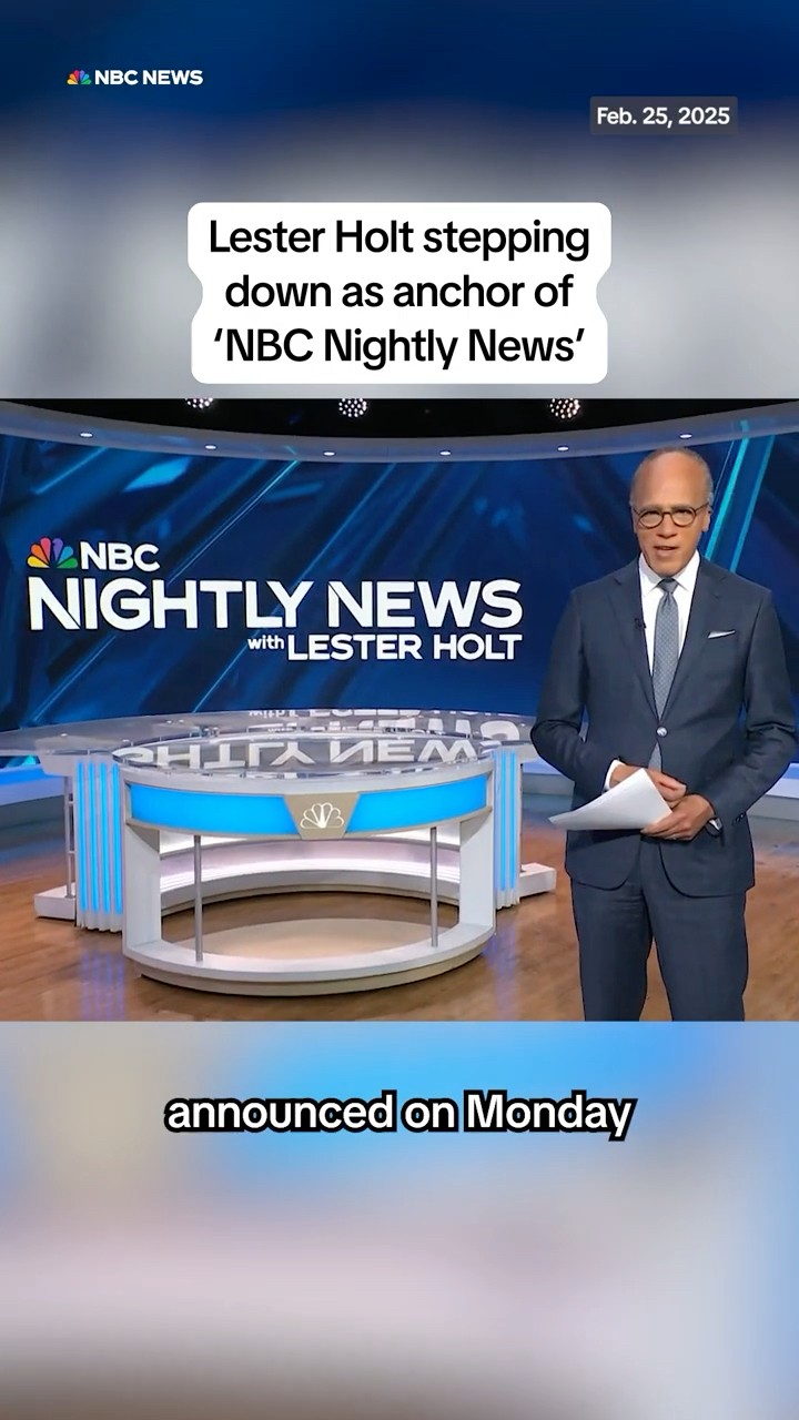 Lester Holt stepping down as anchor of 'NBC Nightly News'