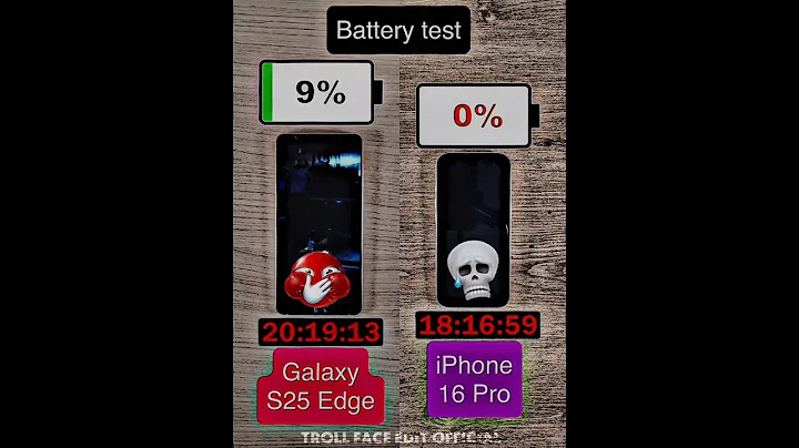 Samsung Galaxy s25 Ultra VS. IPhone 16 pro 🤯।Battery test।battery life check।iphone 17 pro।#shorts