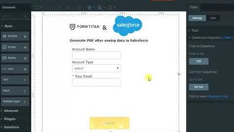 Save account data to Salesforce and send a PDF to the user filling the digital form