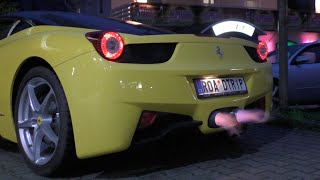 Ferrari 458 italia armytrix shooting flames!!!