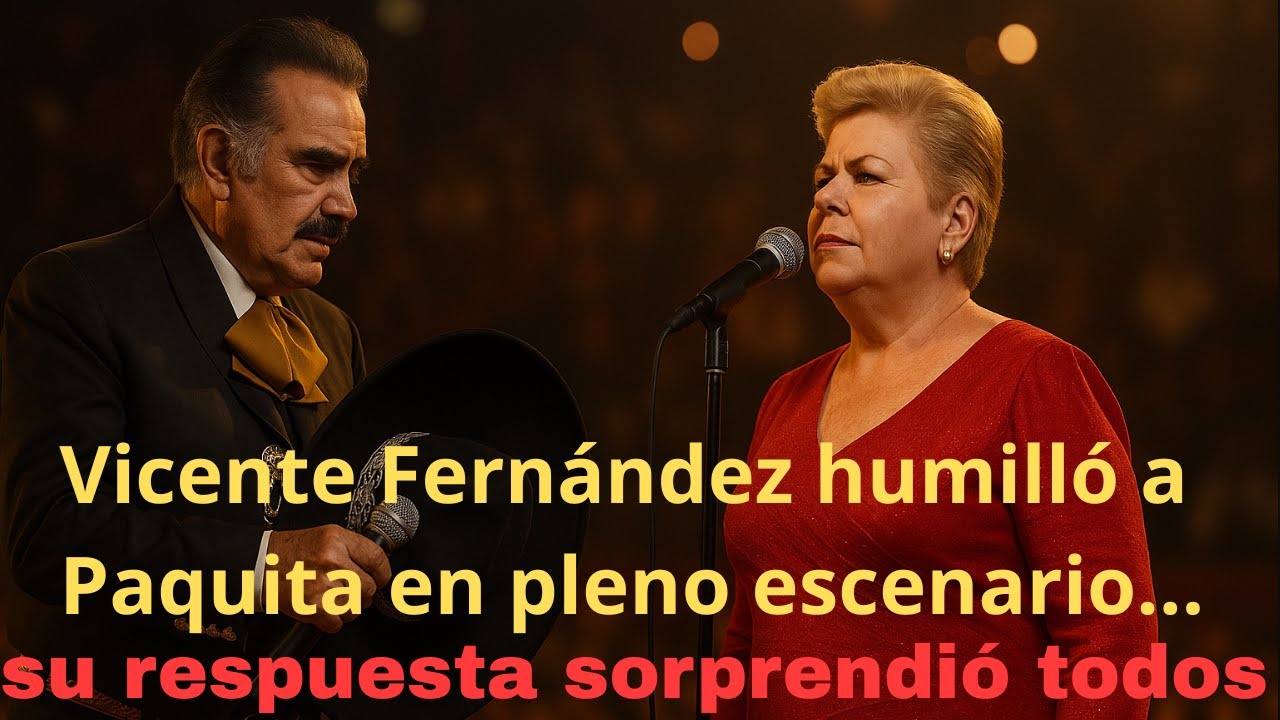 🔴 Vicente Fernández humilló a Paquita en pleno escenario… y su respuesta sorprendió a todos