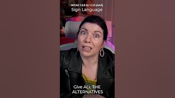 WCAG 1.2.6 to 1.2..9 Sign Language and Other Alternaitves