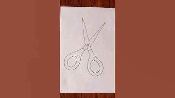 How to draw a scissors | Easy scissors drawing #kids #art #shortvideo #youtubeshorts #drawing