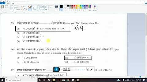 ISRO LPSC FITTER QUESTION PAPER(part 2)