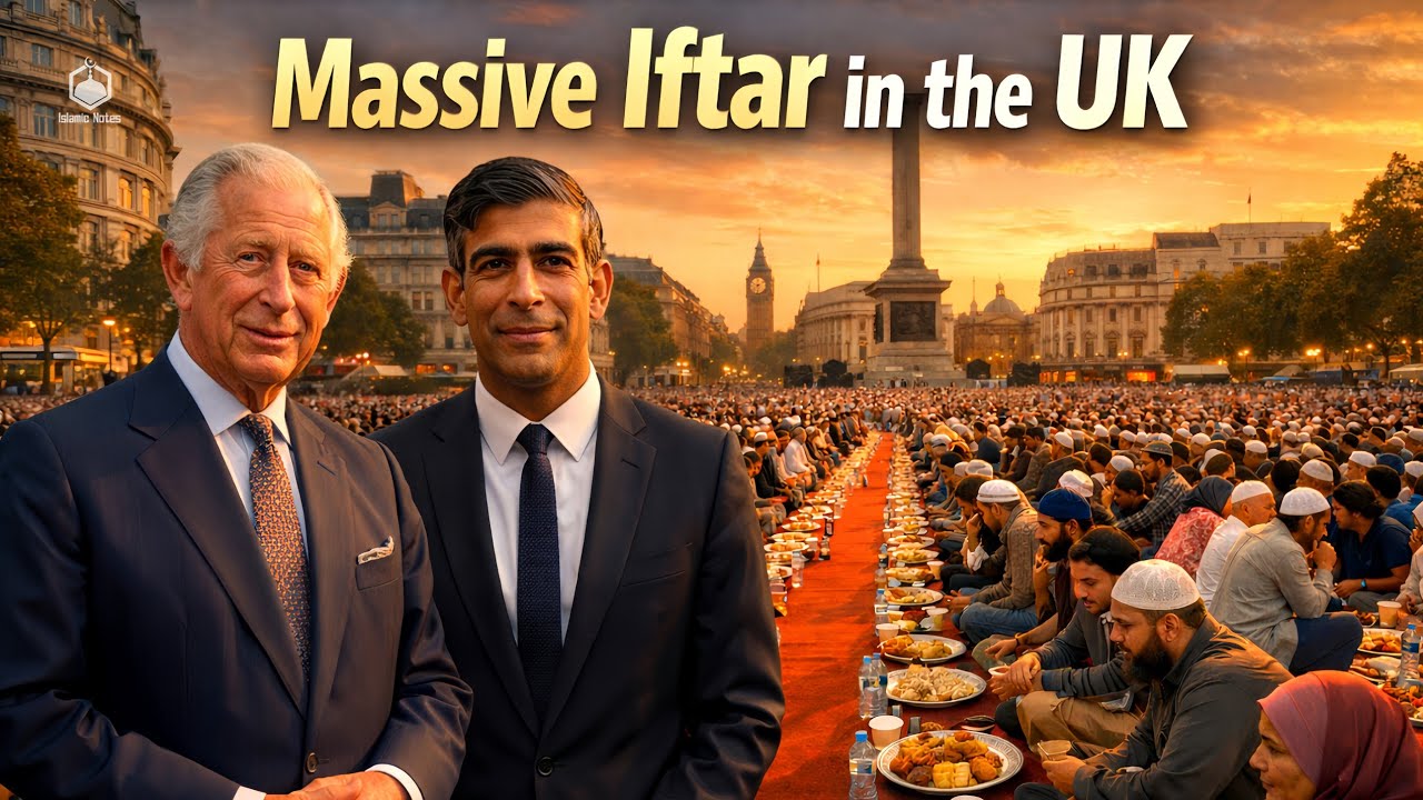 Thousands of Muslims Gather for Massive Public Iftar in the UK