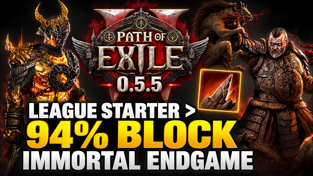 POE 2 0.5.5 WARBRINGER EARTHSHATTER | LEAGUE STARTER → 94% BLOCK ENDGAME