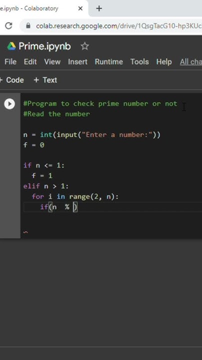 Python Program to find Prime number or not #shorts - YouTube