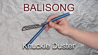 Нож бабочка. Трюк усложненный Knuckle Duster v2 сложный балисонг в slomo