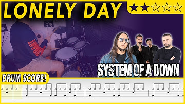 Lonely Day - System Of A Down | DRUM SCORE Sheet Music | #347 DRUMSCRIBE