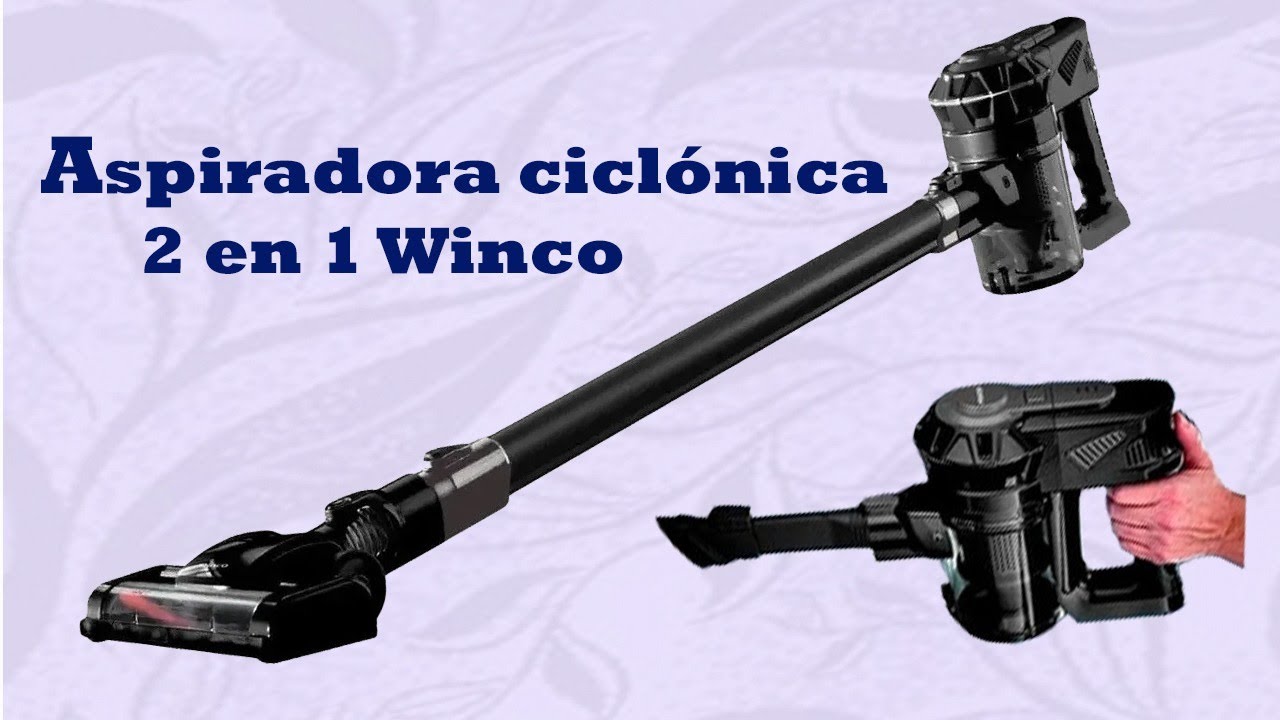 Aspiradora Ciclónica 2 en 1 Inalámbrica Winco - YouTube