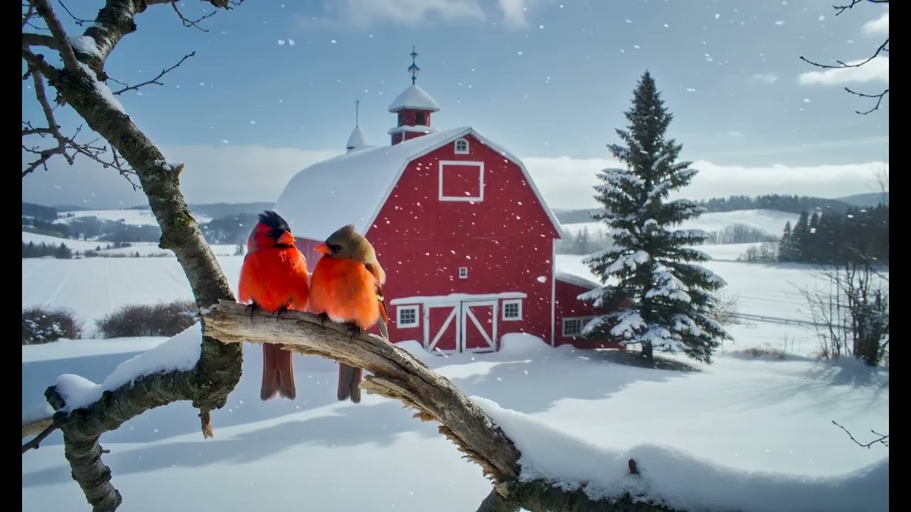 Peaceful Worship Piano | Merry Christmas (Red Birds) (4 Hours)