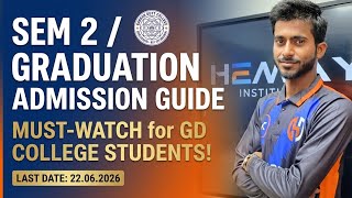 GD College UG Semester-II Admission 2026: Complete Guide | Registration Dates &amp; Process 