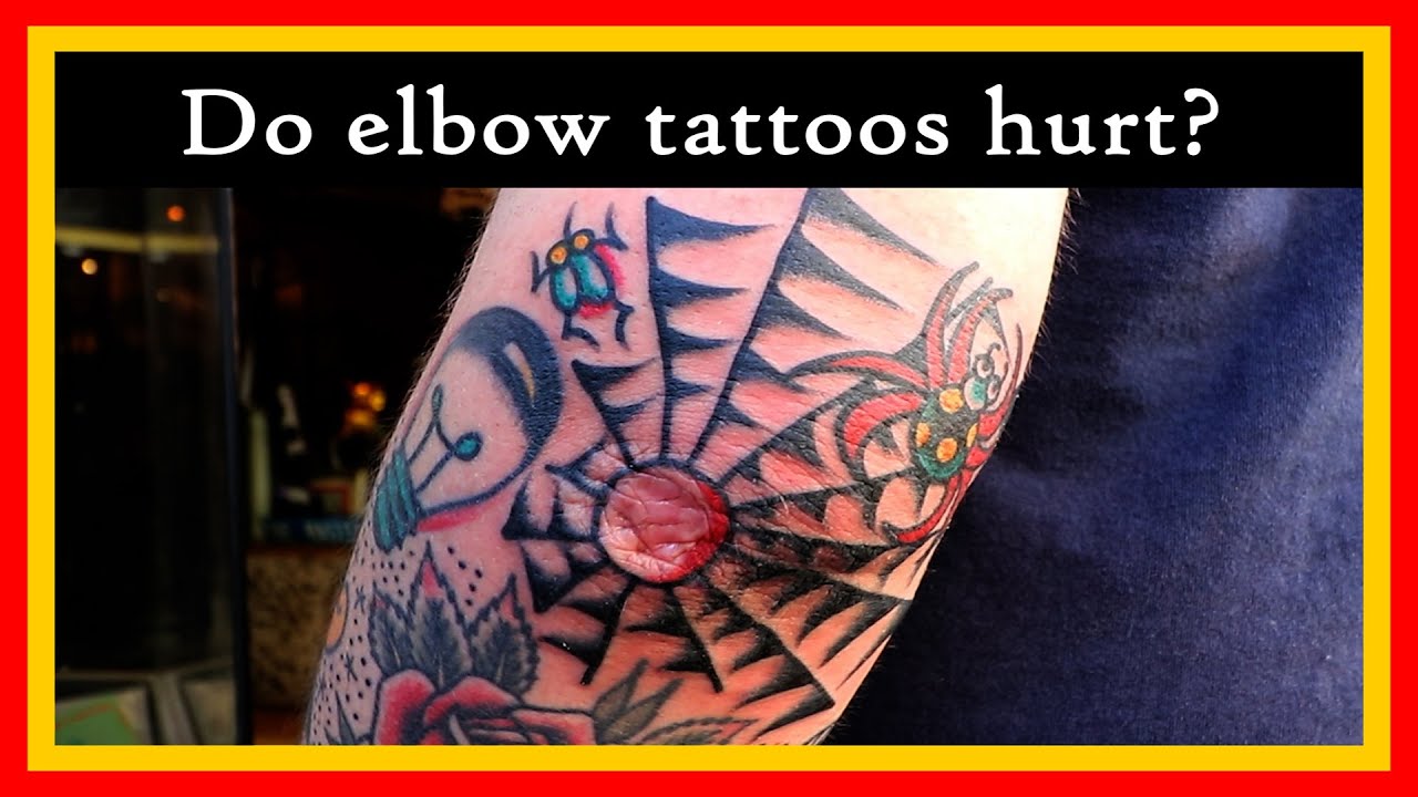 Traditional Spider web tattoo on his elbow (Painful) - YouTube